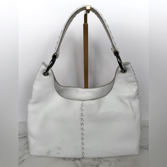 Vintage Bottega Veneta White Leather Hobo Bag - Picture 1 of 15